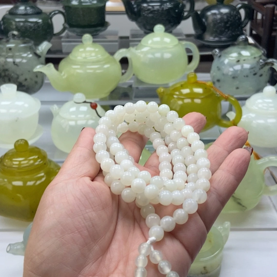 未镶嵌蛇纹石玉手链