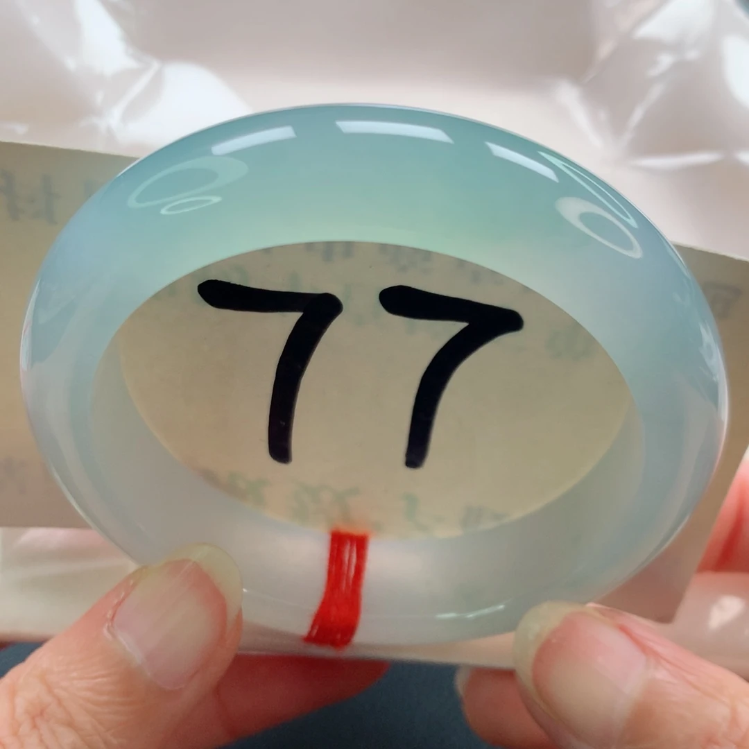 未镶嵌手镯翡翠正圈宽版厚装冰胶纯甜晴绿完整