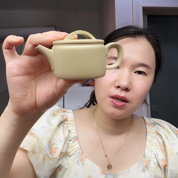 茶壶紫砂原矿半手工本绿汉瓦100cc