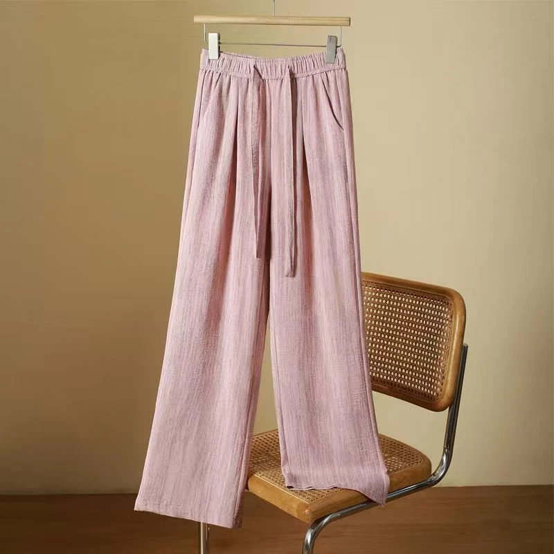 直筒裤高腰阔腿裤夏季薄款休闲裤休闲时尚百搭