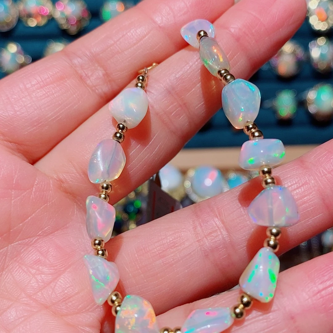 欧泊银S925镶嵌手链