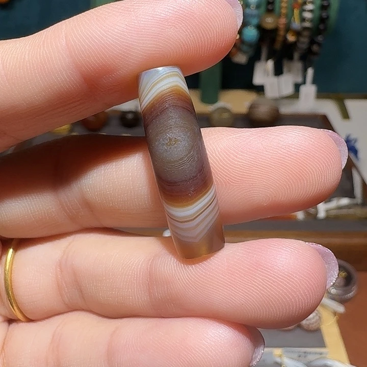 @***偉未镶嵌玛瑙/玉髓珠宝半成品8.3*28.6mm