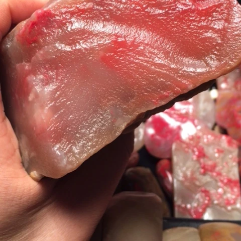 老***弟中国巴林鸡血石粉冻