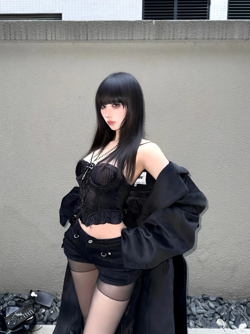 HOTGIRL '秘色 法式宫廷性感马甲胸衣辣妹胸垫外穿收腰显瘦