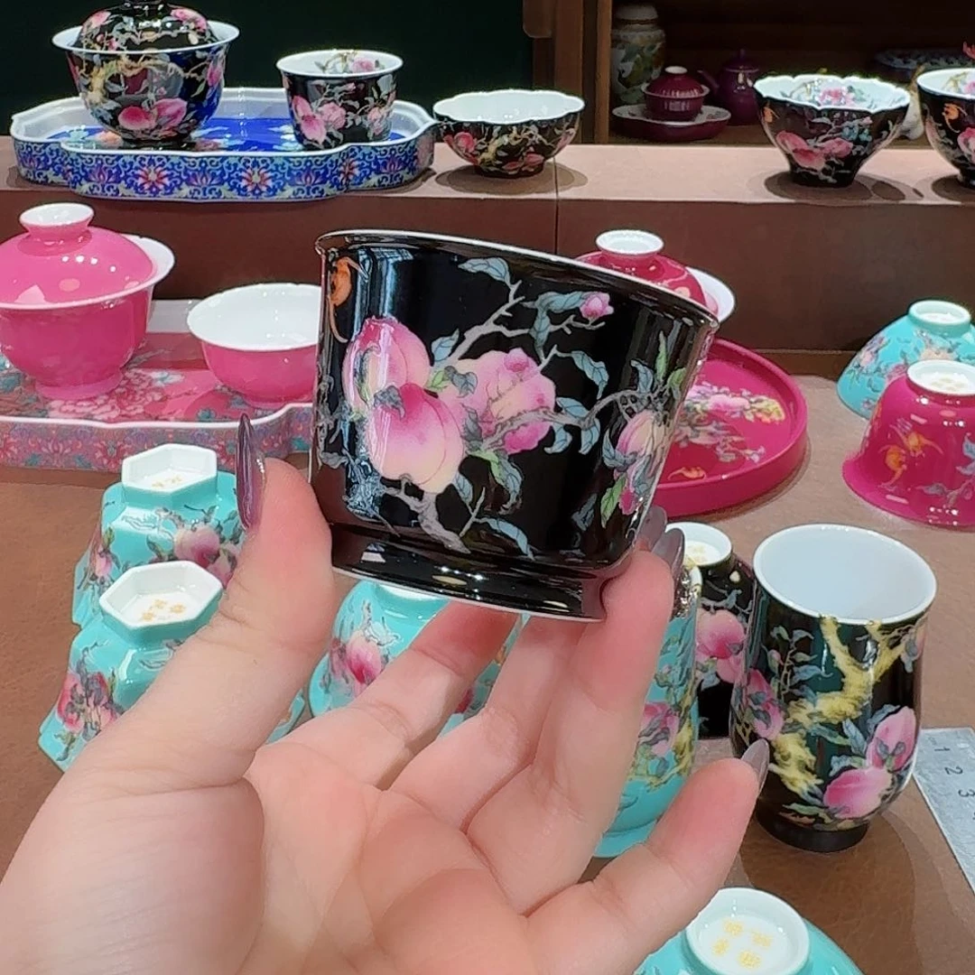 珐琅彩主人杯茶具套装