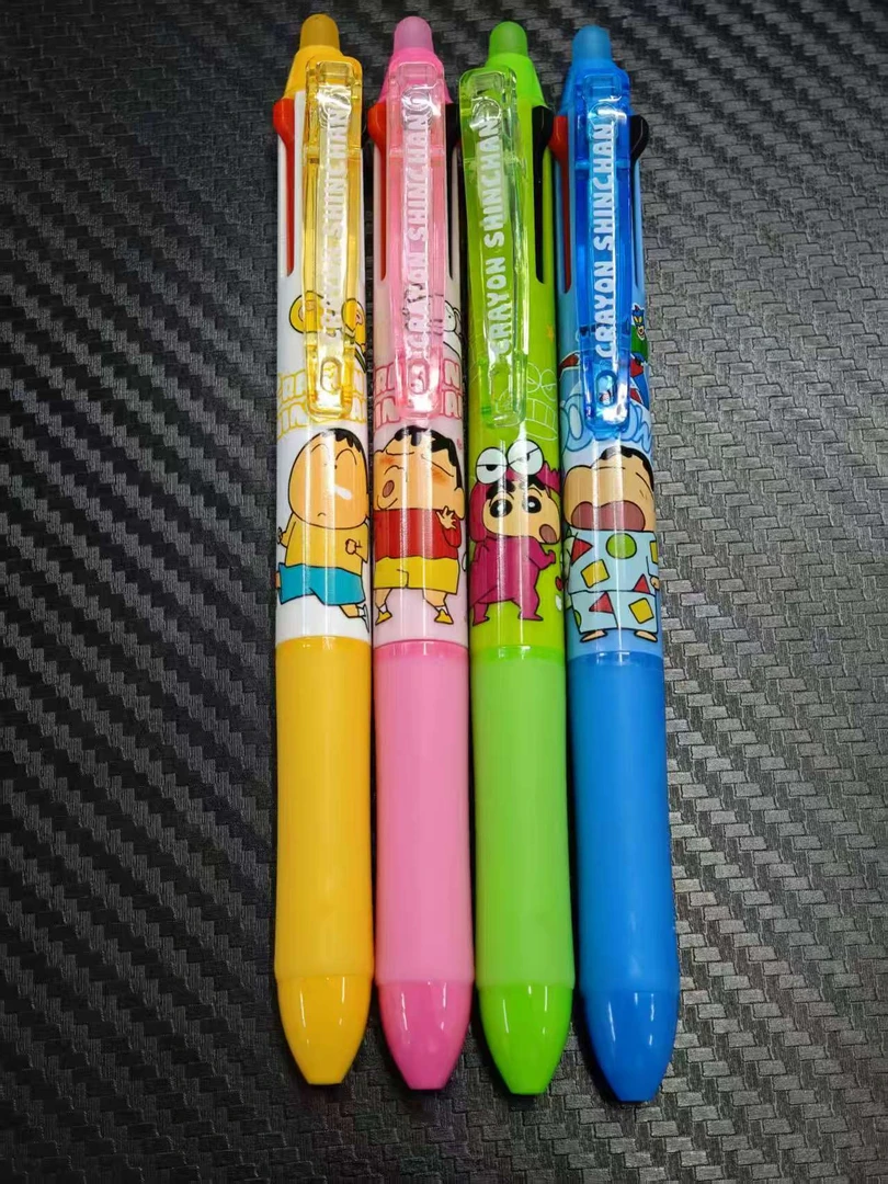 【发4支-蜡笔小新】【一木林3色可擦笔（黑/红/蓝）】