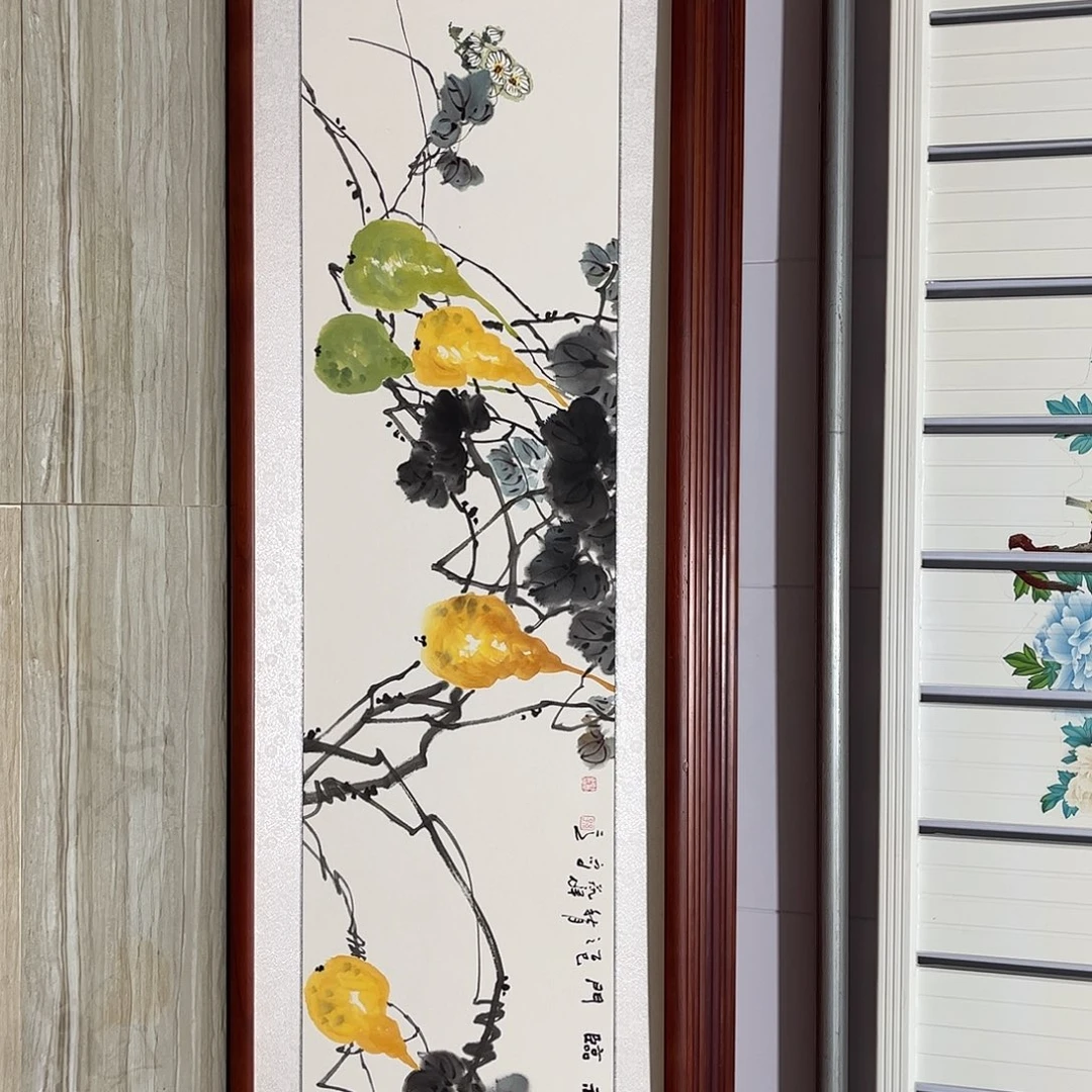 国画书画作品带框163×48