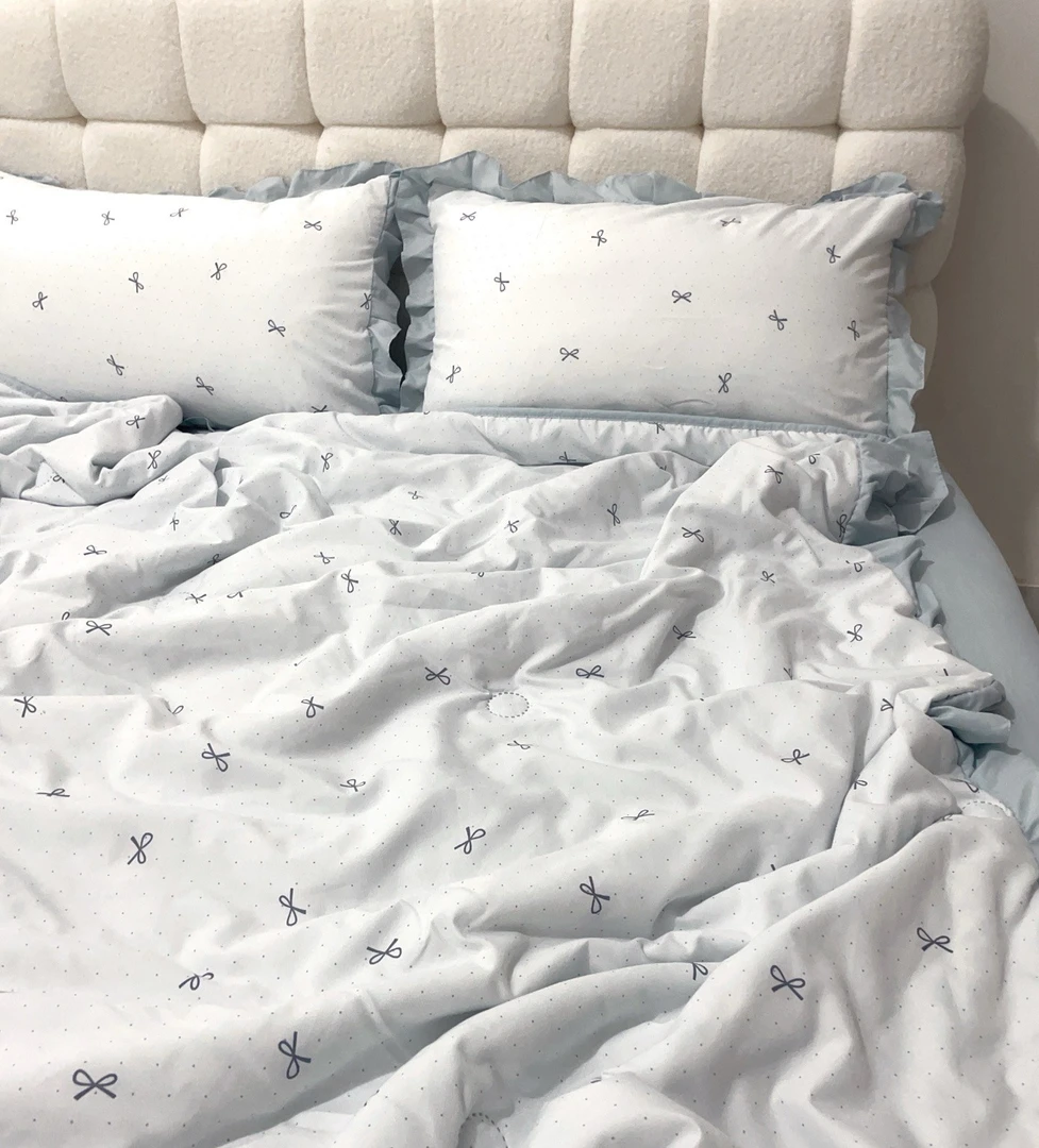 德比尔斯降温春季夏季A类98%以上床品套件公主风夏被通勤风