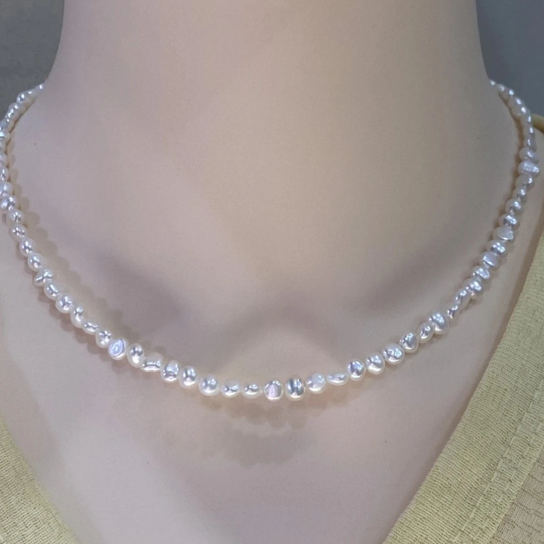 海水keshi澳白野生珍珠银蓝冷光石头 横打孔 全珠层