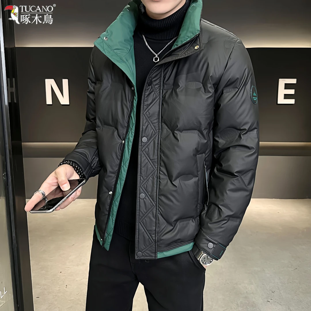TUCANO/啄木鳥男士立领防寒服时尚短款轻薄青年冬季休闲帅气外套