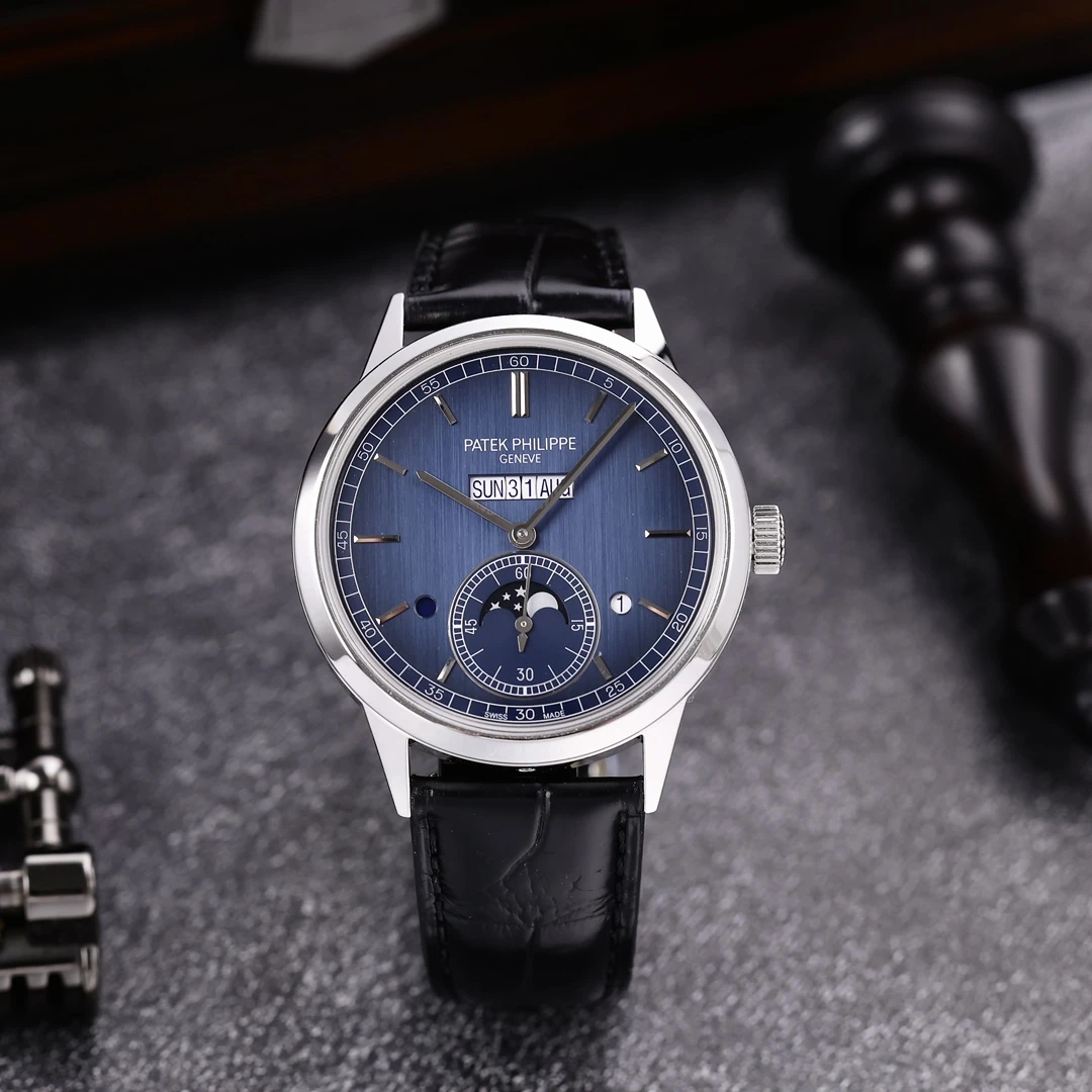95新 Patek Philippe/百达翡丽 5236P 铂金 蓝盘 2021年9月保卡