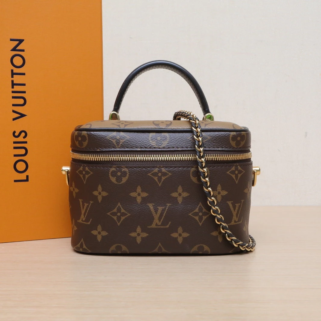 95新 LouisVuitton/路易威登 【双双】化妆包 小号19 老花PVC2020