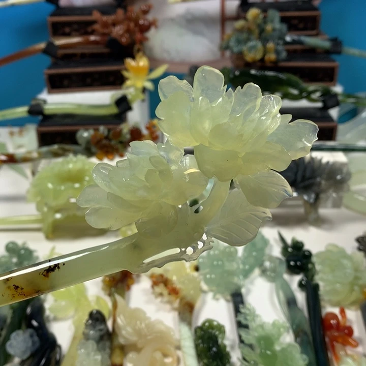 未镶嵌蛇纹石玉发簪