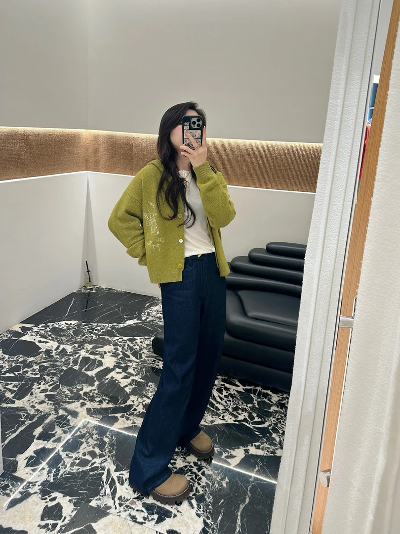 Hi TO Hi 设计师品牌 牛油果毛衣外套