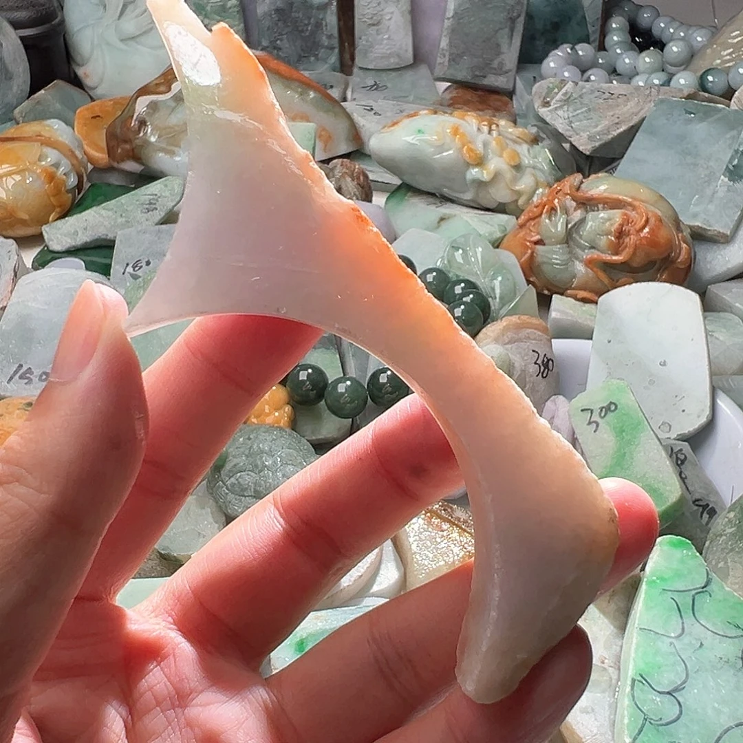 翡翠散珠翡翠原石片料
