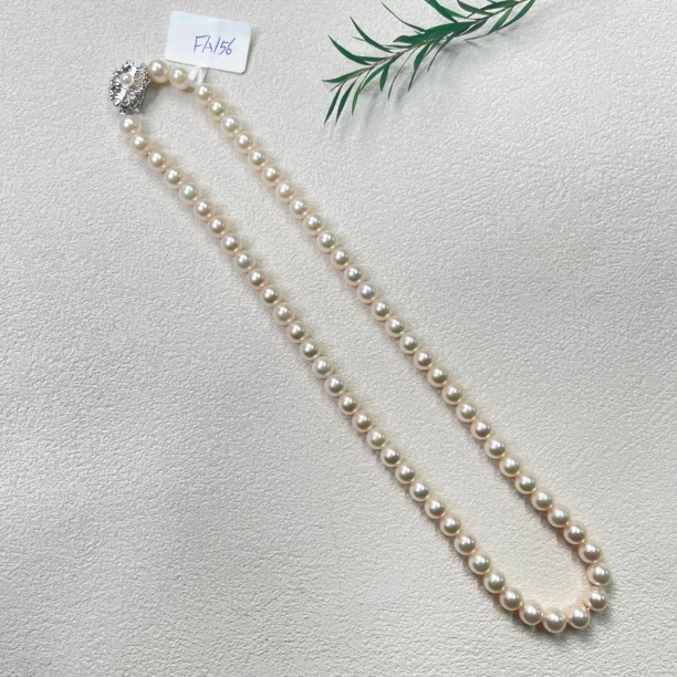 【六六中古】孤品天然海水珍珠项链fa156链长43珠子6.5-7