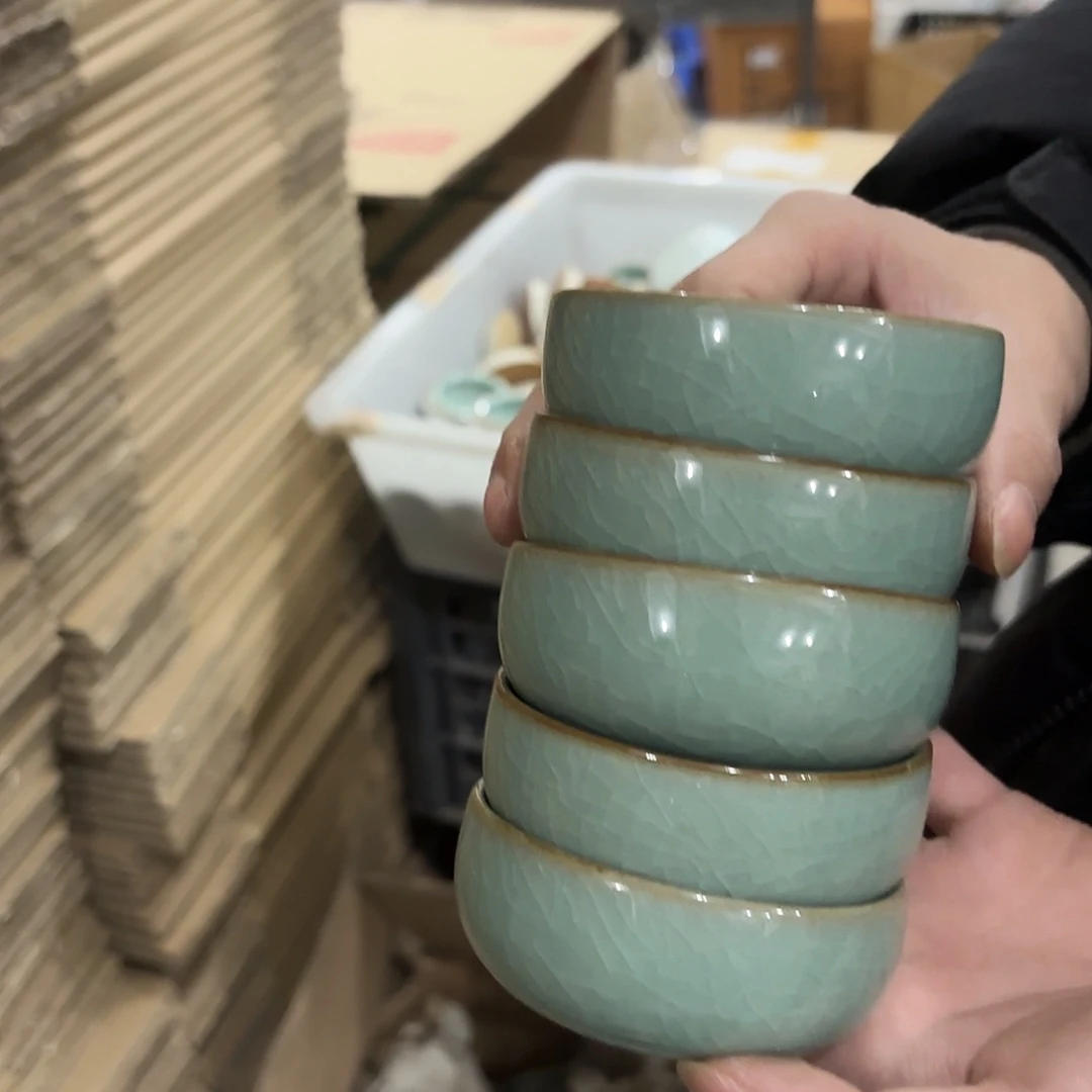 龙泉云间青瓷小米茶器