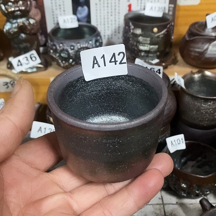 紫砂茶杯雲*柴烧纯手工142