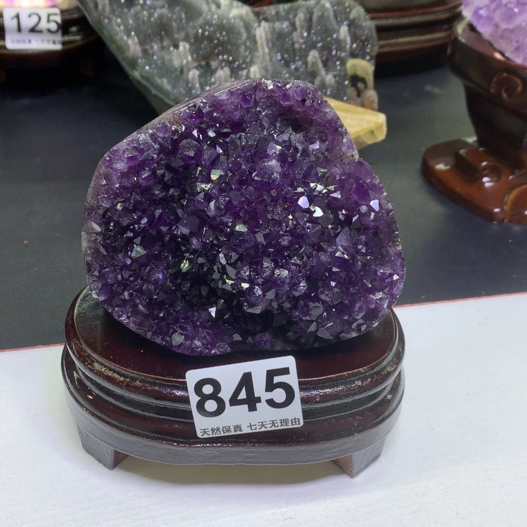 紫晶未镶嵌摆件水晶