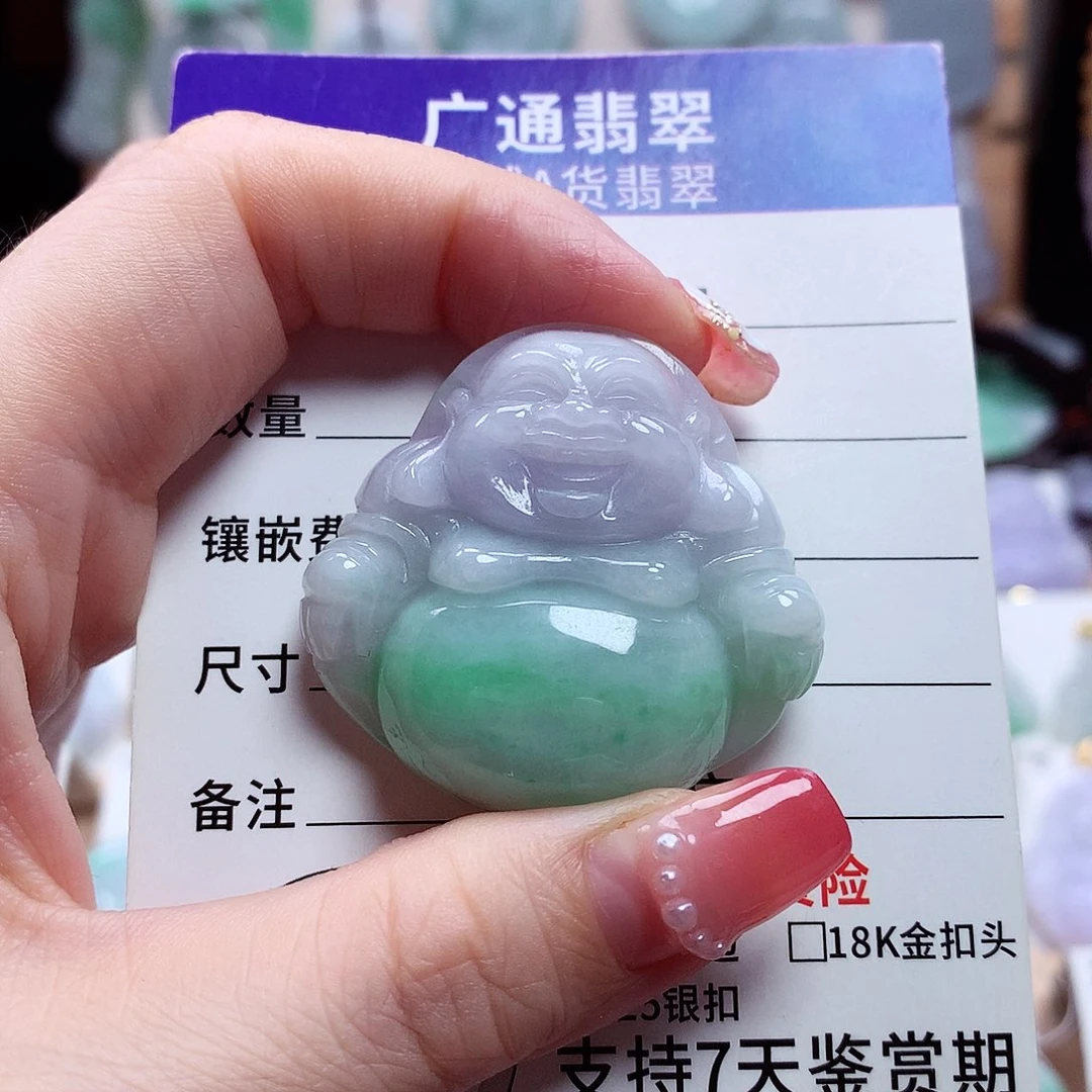 翡翠未镶嵌颈饰佛公05