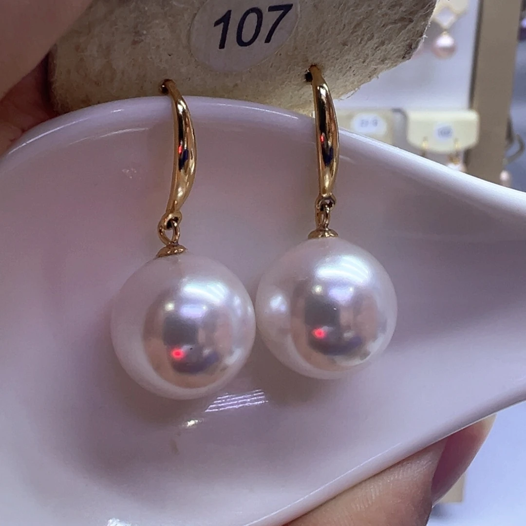 银S925镶嵌淡水珍珠耳饰