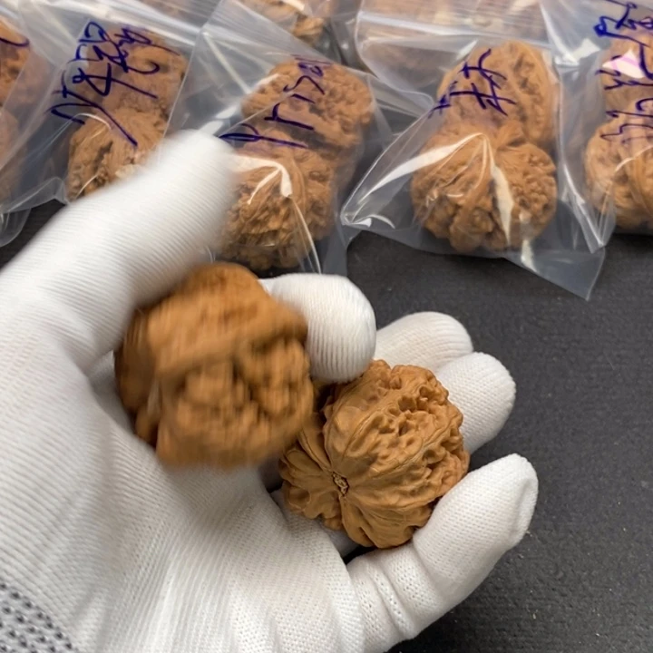 文玩核桃把件两**猪