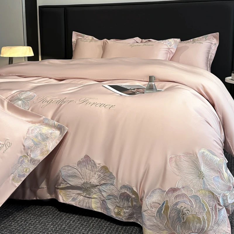 富安娜200支高端四件套A亲肤全棉纯棉轻奢被套四件套2025新款爆款