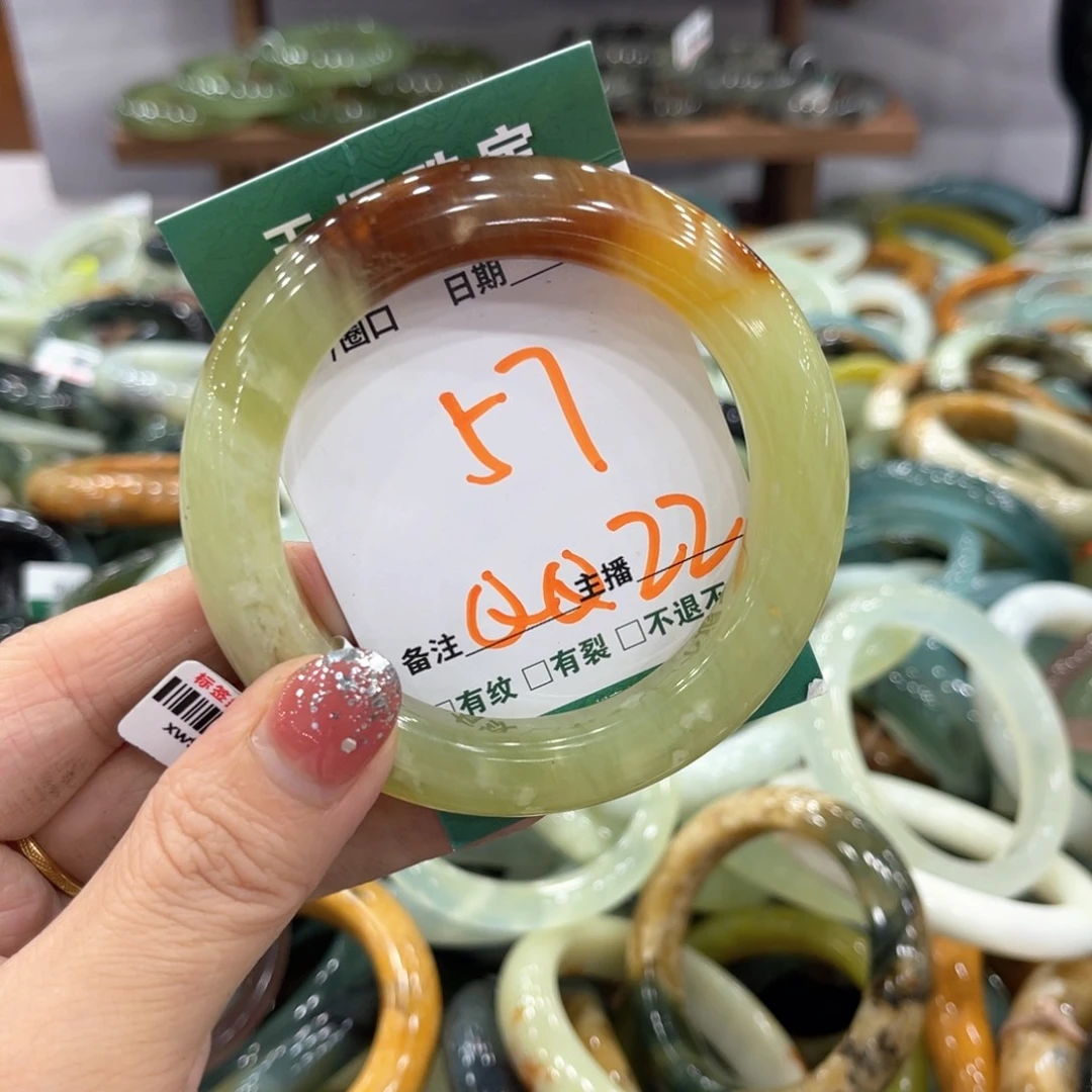 未镶嵌蛇纹石玉手镯手镯