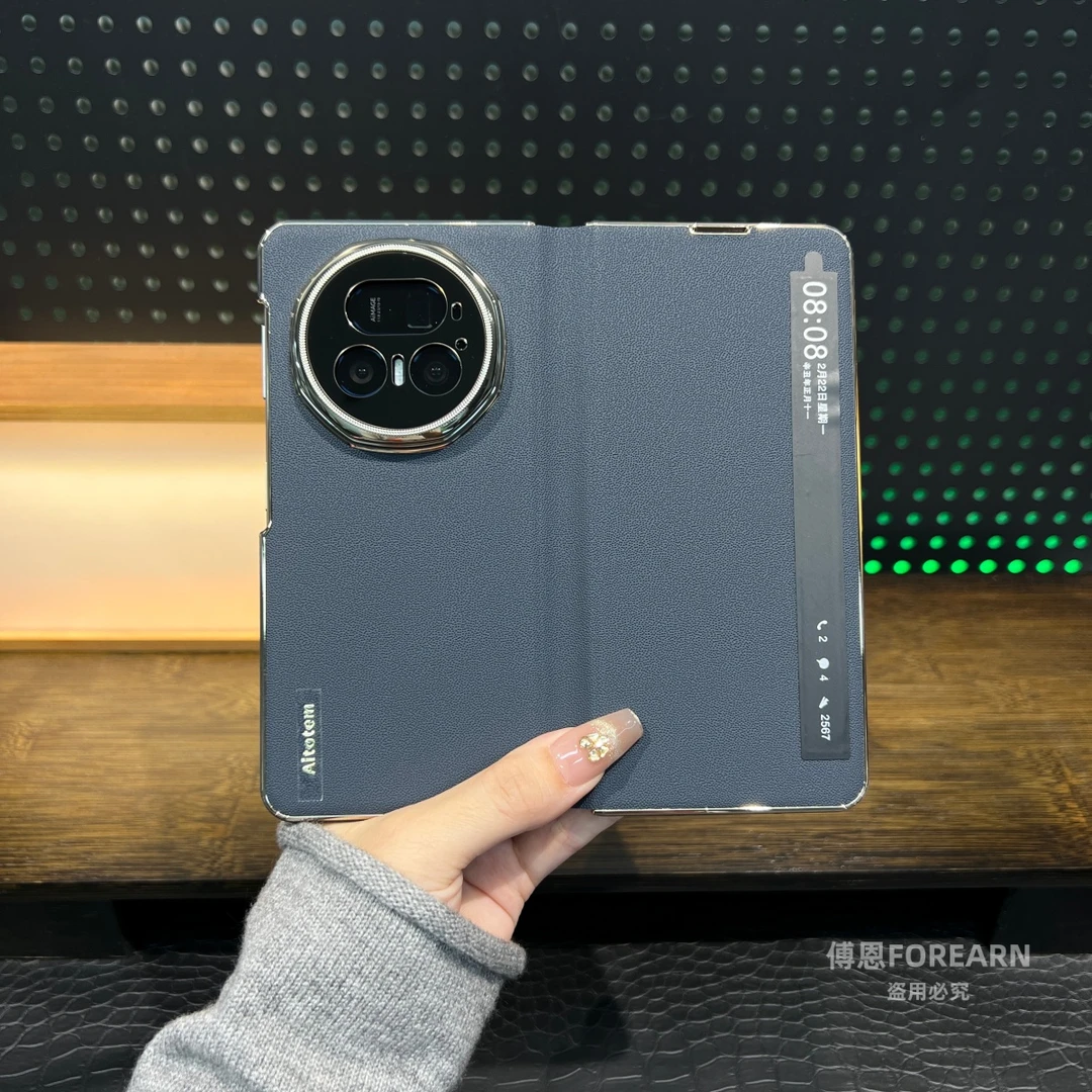 适用于荣耀MagicV5手机壳翻盖v5折叠屏保护套MBH-AN10真皮款防摔