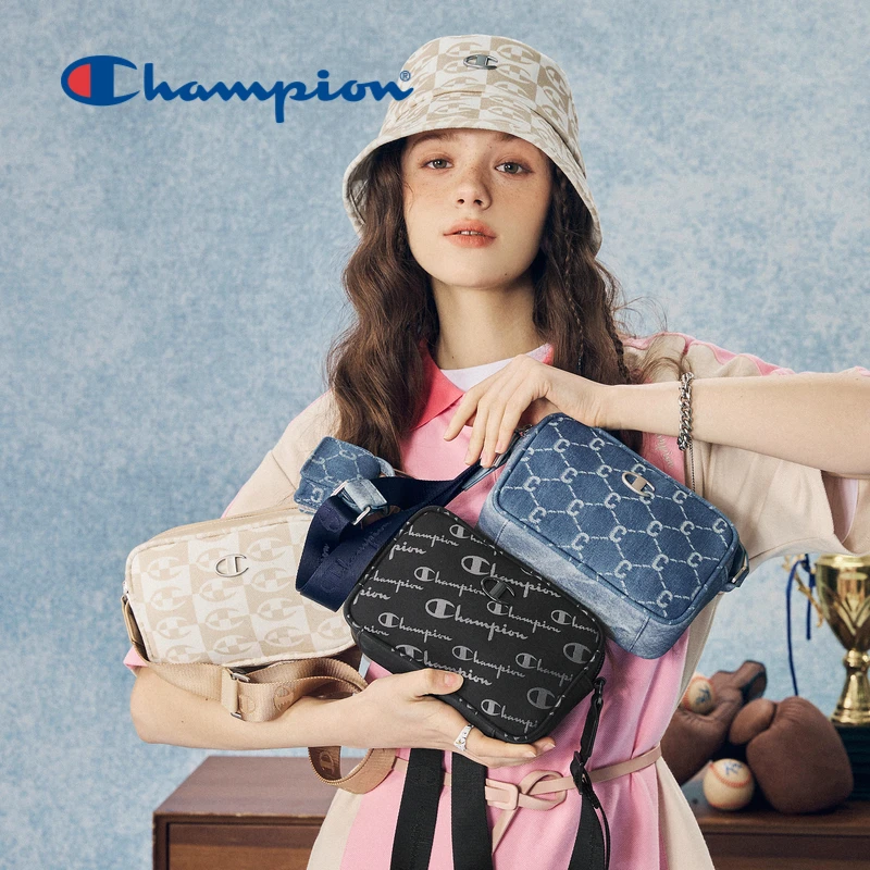 Champion单肩包女款2024夏季小众高级感百搭斜挎包包