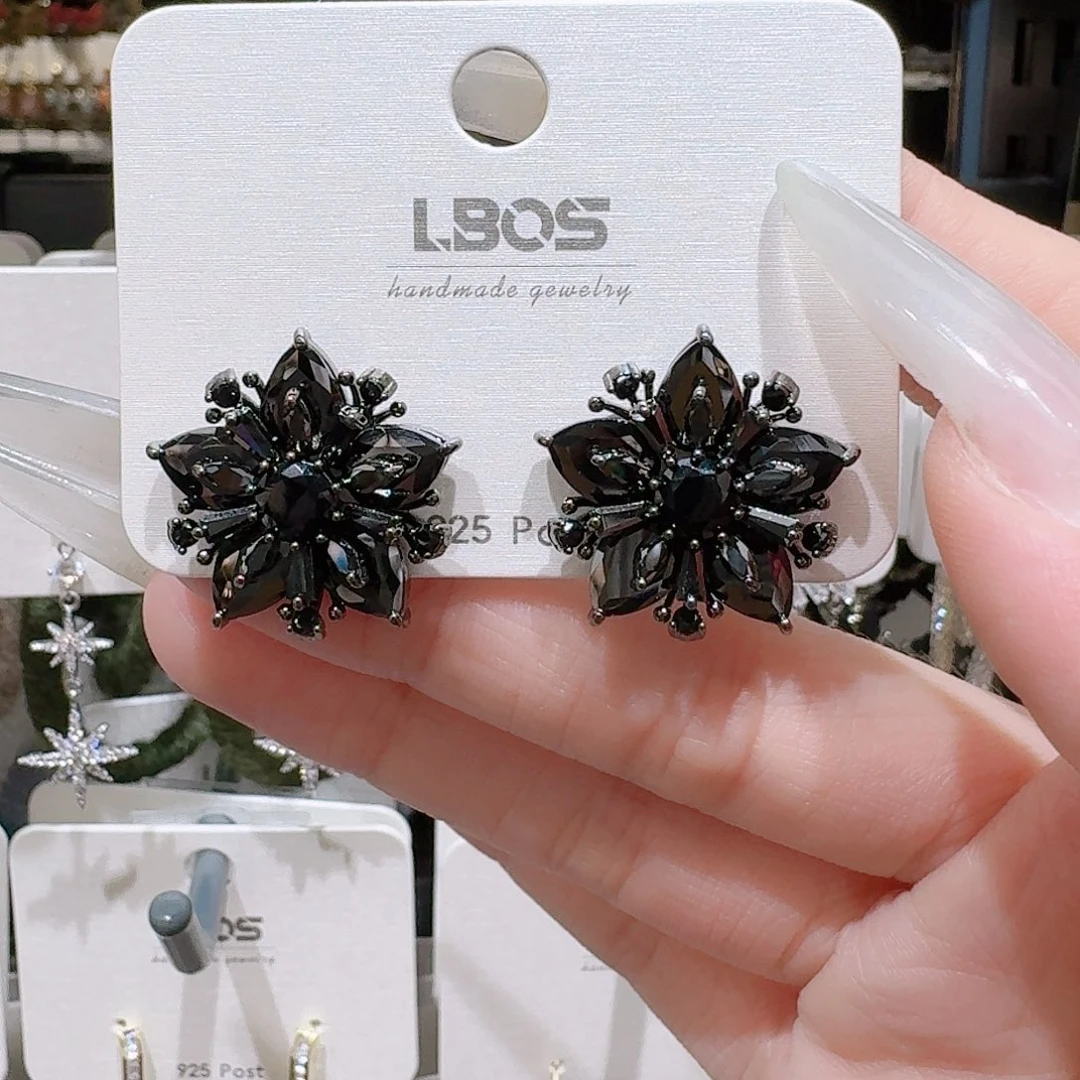 锆石铜合金925银耳环