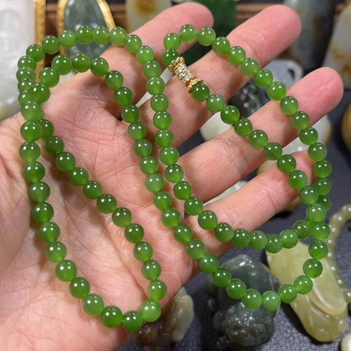 和田玉（碧玉）未镶嵌手串