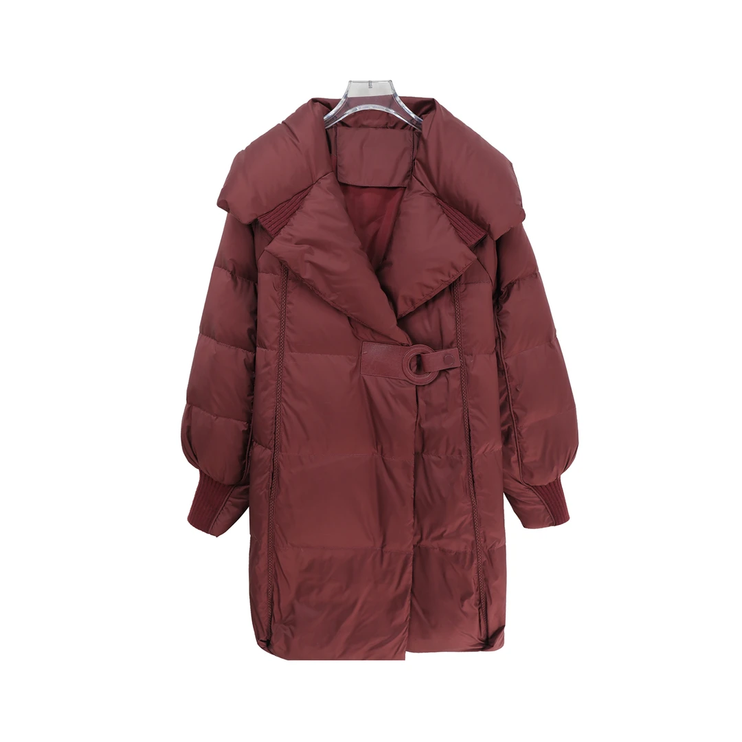 气质大翻领韩版加厚保暖高级感羽绒服U304