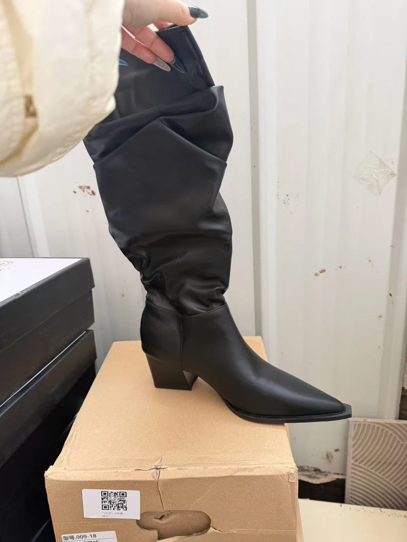 哈哈女鞋 韩风方根堆堆靴5CM    009-18