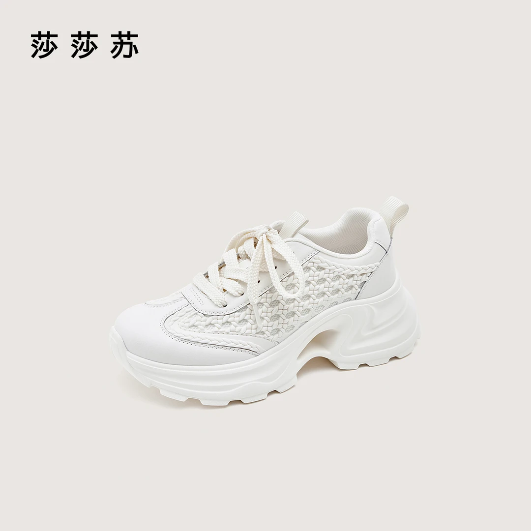 莎莎苏新款美式鞋子轻盈厚底增高运动鞋透气时尚老爹鞋ZA65572-30