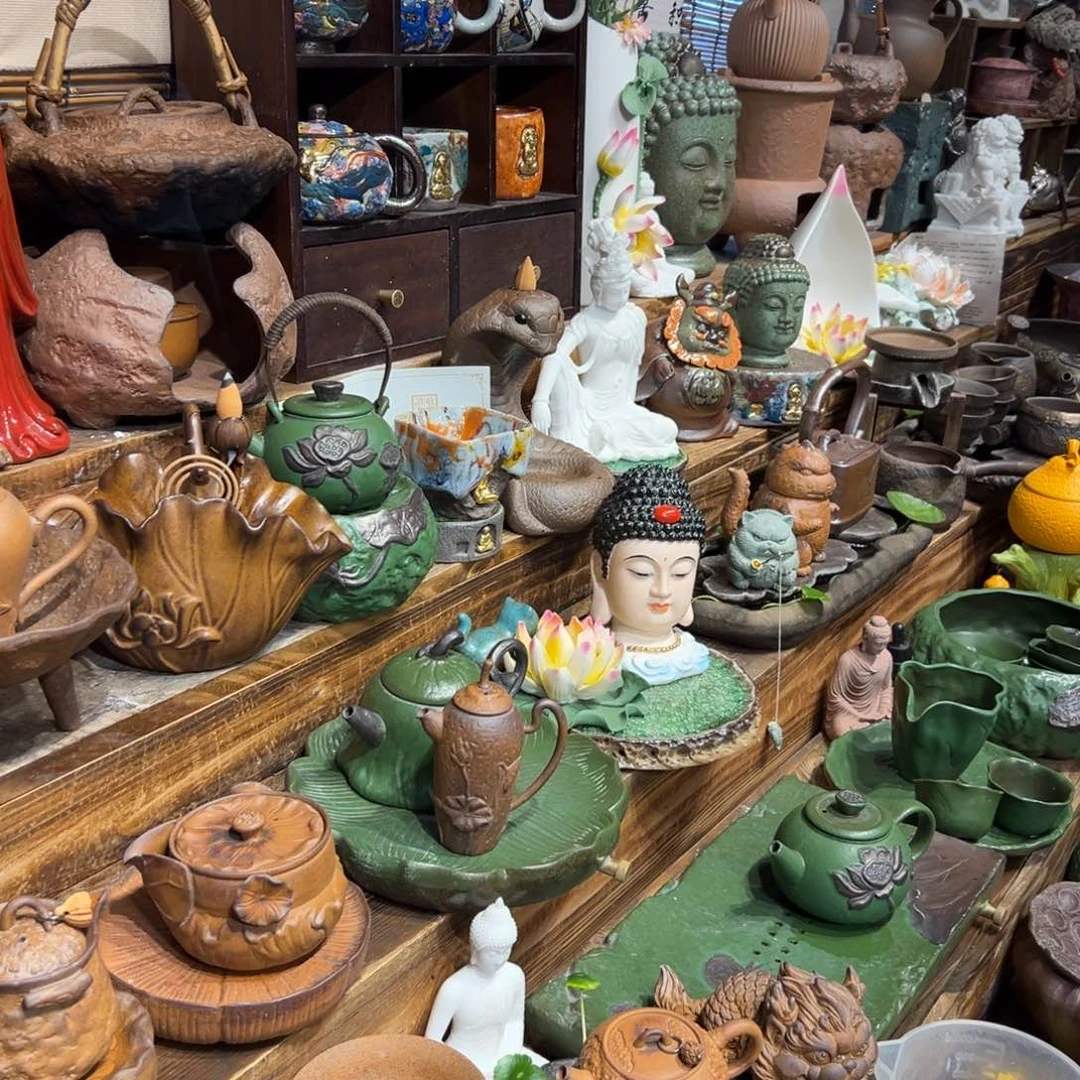 复古风格老陶泥系列茶盘茶具摆件