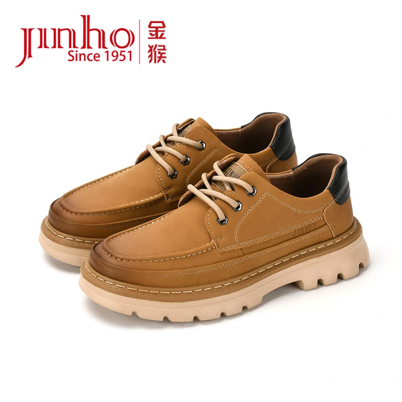 【爆款热卖】Jinho/金猴休闲皮鞋英伦风男士商务皮鞋U2825064A/E/G
