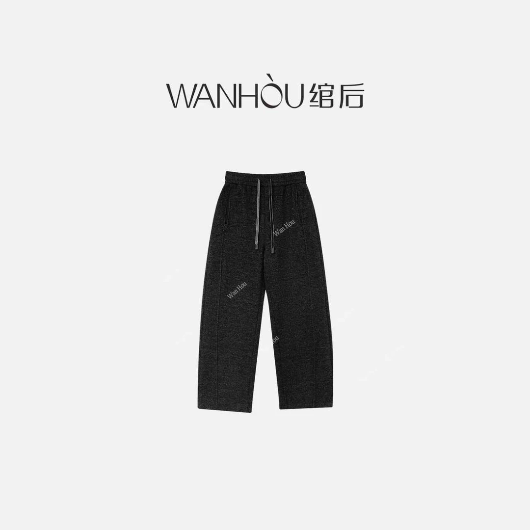 【C4116】#报恩神裤 绾后-冬新款加厚松弛感微微弯刀休闲裤女装SS