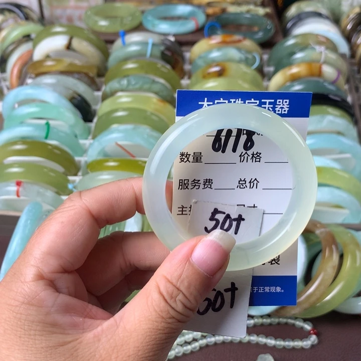 蛇纹石玉未镶嵌手镯6178