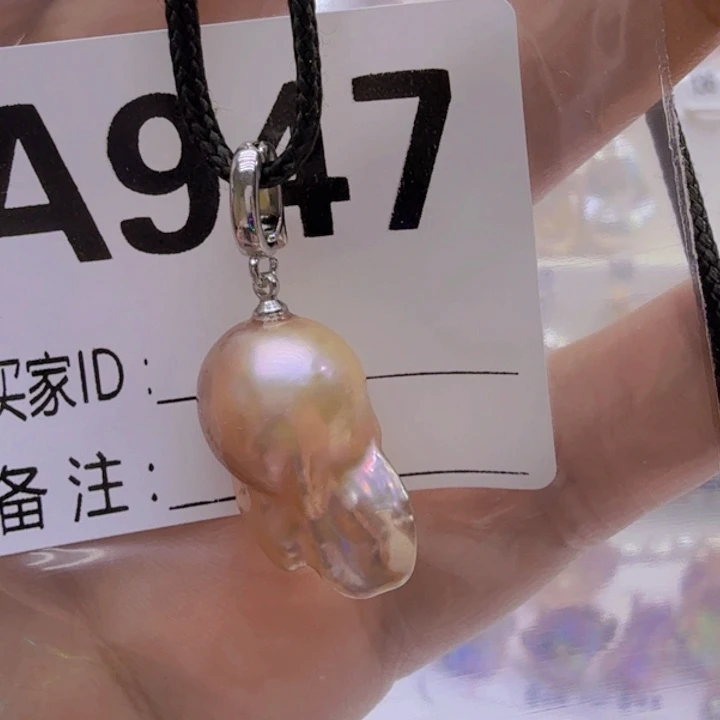 淡水珍珠银S925镶嵌颈饰