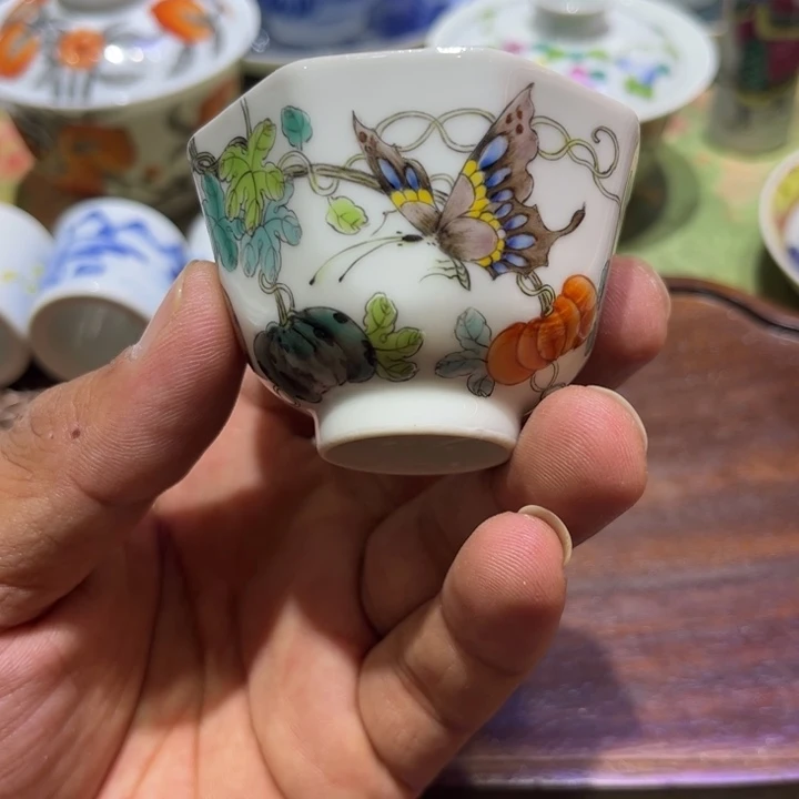 纯手绘精品盖碗杯