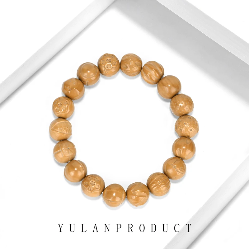 钰澜文玩猴头核桃多宝单圈手串-12-14mm左右