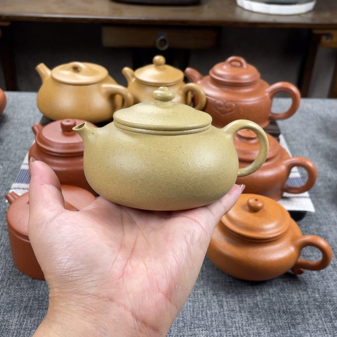 紫砂茶壶本绿寒江全手30目180