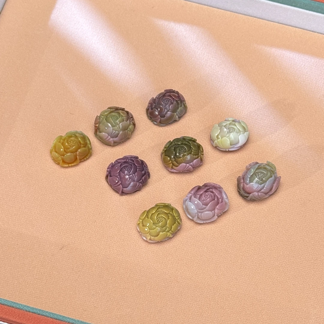 【初见好物】盐源玛瑙牡丹花吊坠MC43X17-1【多样性发一件】