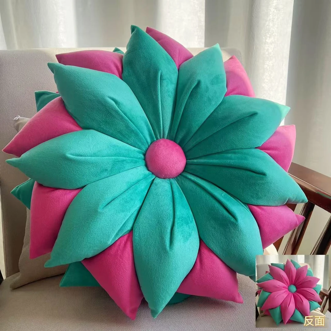 莲花抱枕diy手工 四季款沙发面料（天鹅绒）布料包