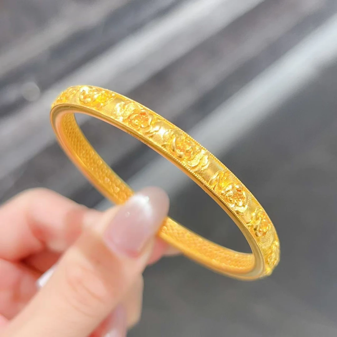 【新美源】足金999 古法工艺 花中之王手镯