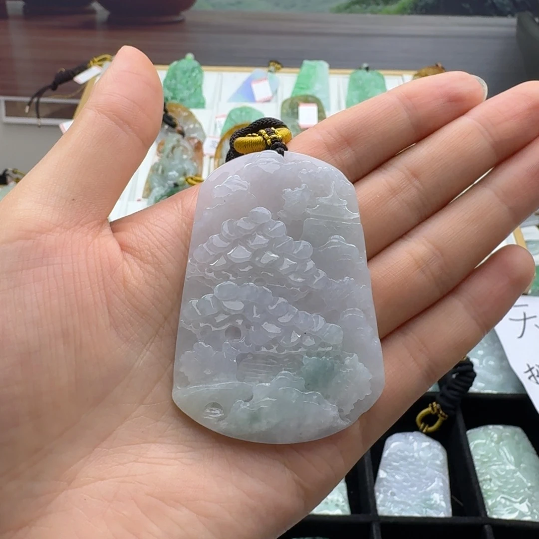 翡翠未镶嵌颈饰天然