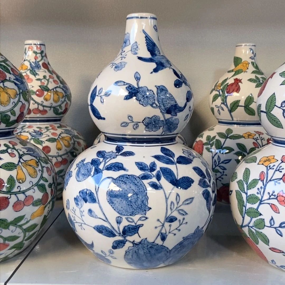 摆件蜜****ง摆件手绘釉下彩