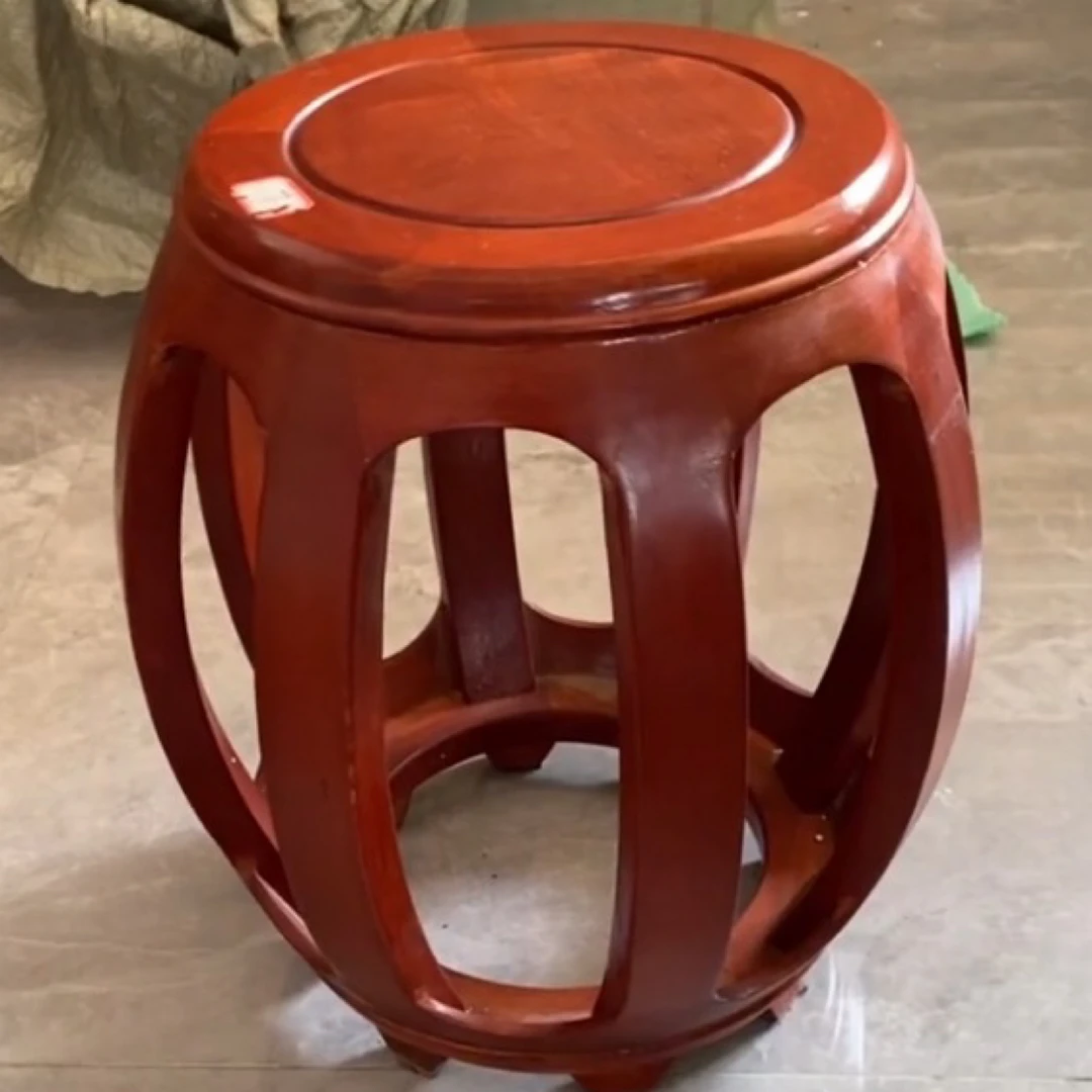 简祥红木 刺猬紫檀鼓凳 吃饭凳古筝凳