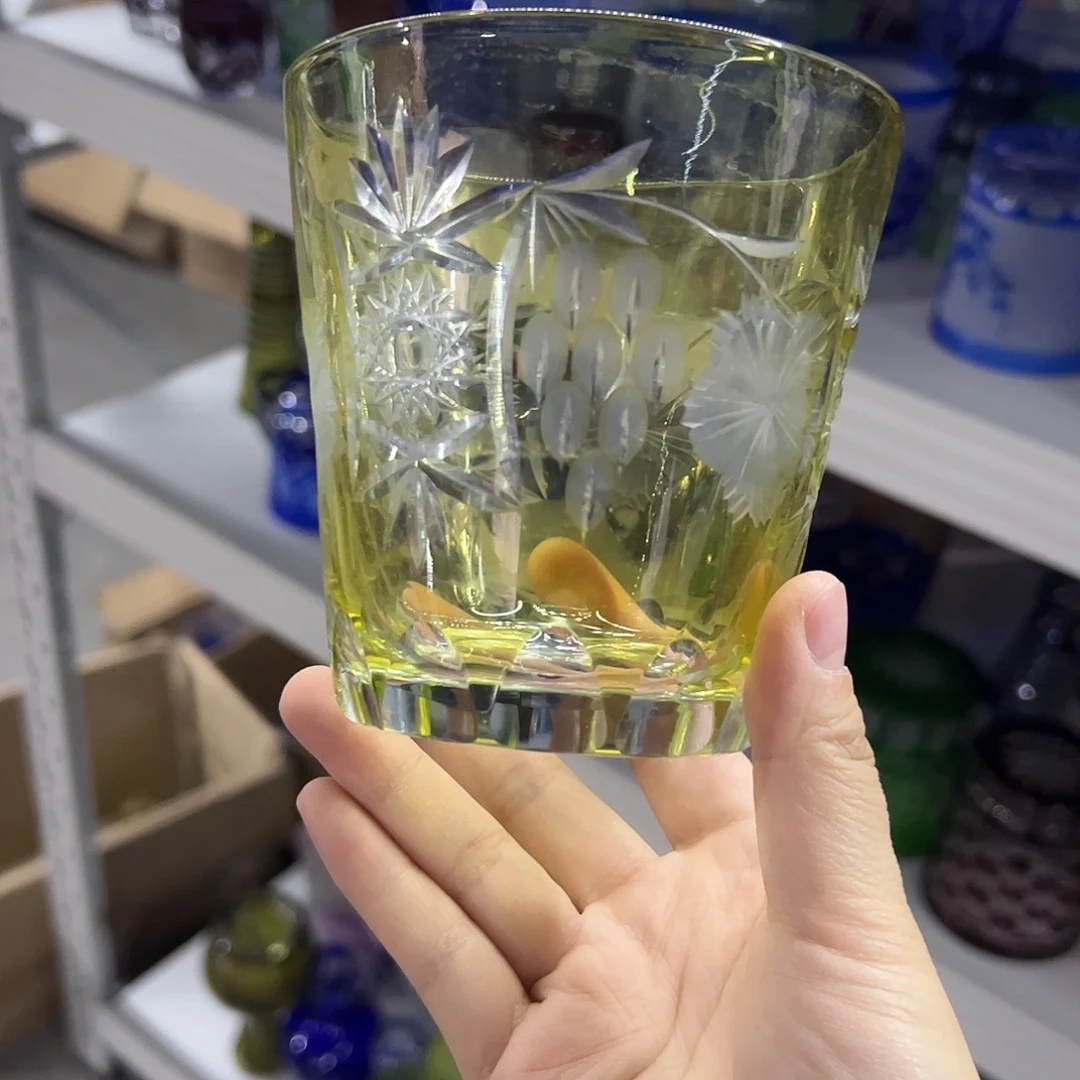 平底款水晶玻璃微瑕一个